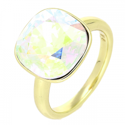 14K PIERŚCIONEK POZŁACANY 13 MM AB CRYSTAL XUPING 88311