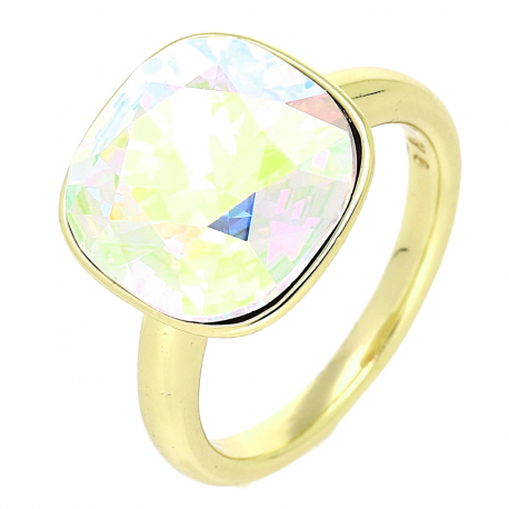 14K PIERŚCIONEK POZŁACANY 13 MM AB CRYSTAL XUPING 88311