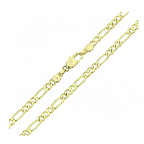 14K ŁAŃCUSZEK POZŁACANY 50 CM 3,5 MM FIGARO XUPING 88317