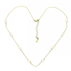 14K CELEBRYTKA POZŁACANA 45+5 CM PEREŁKOWA ELEGANCJA XUPING 88326