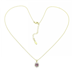 14K CELEBRYTKA POZŁACANA 46+6 CM MARKIZKA AMETYST XUPING 88332