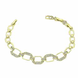 14k BRANSOLETKA POZŁACANA 19,5-17,5-16 CM 13 MM ELEGANCKA XUPING 88336