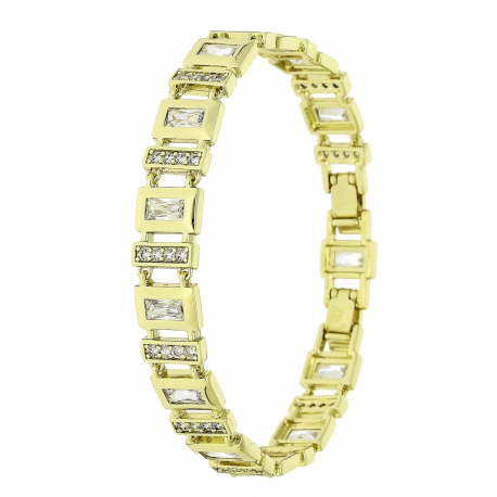 14k BRANSOLETKA POZŁACANA 18,5-16,5 CM 9 MM ELEGANCKA XUPING 88337