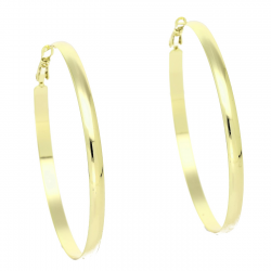 14K KOLCZYKI POZŁACANE 60/4 MM ZŁOTE KOŁA XUPING 88342