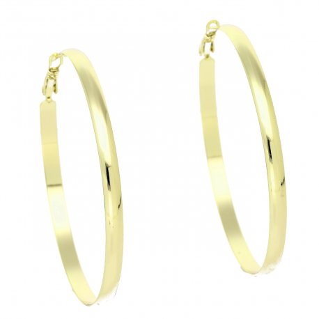 14K KOLCZYKI POZŁACANE 60/4 MM ZŁOTE KOŁA XUPING 88342