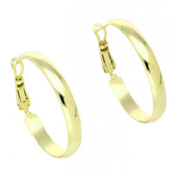 14K KOLCZYKI POZŁACANE 30/4 MM ZŁOTE KOŁA XUPING 88344