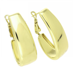 14K KOLCZYKI POZŁACANE 34/12 MM ZŁOTE TRADYCYJNE XUPING 88357