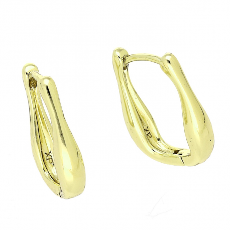 14K KOLCZYKI POZŁACANE 19/4 MM ZŁOTE ELEGANTKI XUPING 88359
