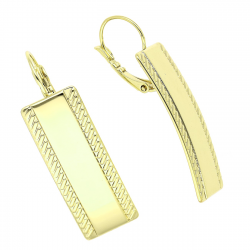 14K KOLCZYKI POZŁACANE 41/12 MM ZŁOTE BLASZKI XUPING 88368