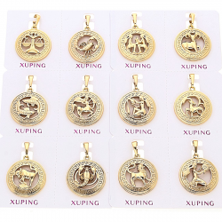 ZAWIESZKA POZŁACANA 29/20 MM ZNAKI ZODIAKU XUPING 88398