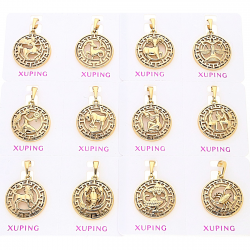 ZAWIESZKA POZŁACANA 28/19 MM ZNAKI ZODIAKU XUPING 88399