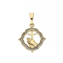 ZAWIESZKA POZŁACANA 24/16 MM MEDALIK KOMUNIJNY XUPING 88406