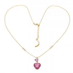 CELEBRYTKA POZŁACANA 43+5 CM DWA SERCA XUPING 88413