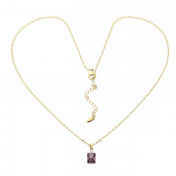 CELEBRYTKA POZŁACANA 45+5 CM AMETYST Z BRYLANTEM XUPING 88415