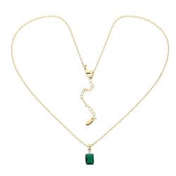 CELEBRYTKA POZŁACANA 45+5 CM SZMARAGD Z BRYLANTEM XUPING 88416