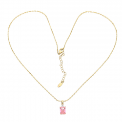 CELEBRYTKA POZŁACANA 45+5 CM RÓŻOWY BRYLANT Z BRYLANTEM XUPING 88418