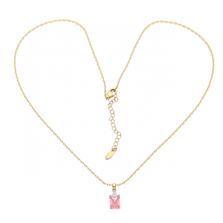 CELEBRYTKA POZŁACANA 45+5 CM RÓŻOWY BRYLANT Z BRYLANTEM XUPING 88418