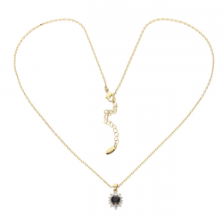 CELEBRYTKA POZŁACANA 46+5 CM MARKIZKA CZARNY BRYLANT XUPING 88427