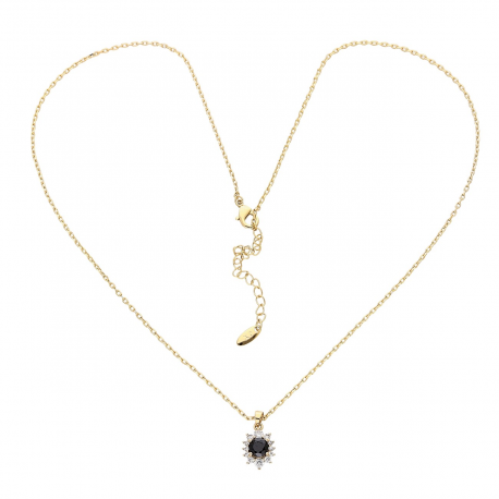 CELEBRYTKA POZŁACANA 46+5 CM MARKIZKA CZARNY BRYLANT XUPING 88427