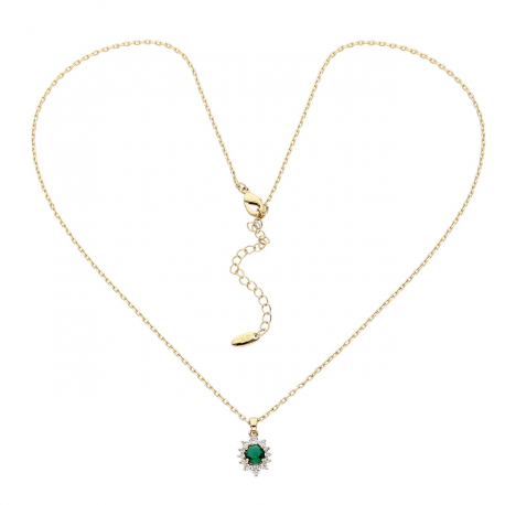 CELEBRYTKA POZŁACANA 46+5 CM MARKIZKA SZMARAGD XUPING 88430