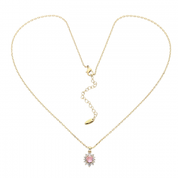 CELEBRYTKA POZŁACANA 46+5 CM MARKIZKA RÓŻOWY BRYLANT XUPING 88432