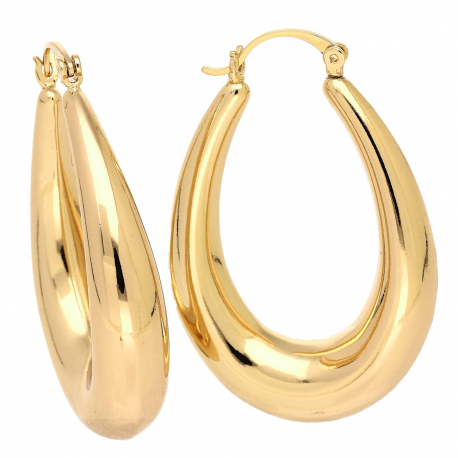 KOLCZYKI POZŁACANE 45/9 MM ZŁOTE TRADYCYJNE XUPING 88452