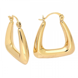 KOLCZYKI POZŁACANE 28/6 MM ZŁOTE TRADYCYJNE XUPING 88454