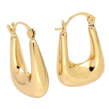 KOLCZYKI POZŁACANE 28/7 MM ZŁOTE TRADYCYJNE XUPING 88455