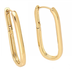 KOLCZYKI POZŁACANE 29/3 MM ZŁOTE ELEGANTKI XUPING 88456