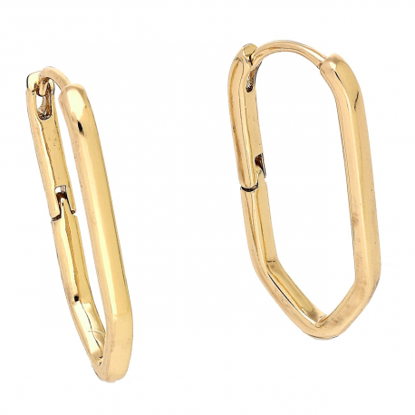 KOLCZYKI POZŁACANE 24/2 MM ZŁOTE ELEGANTKI XUPING 88457