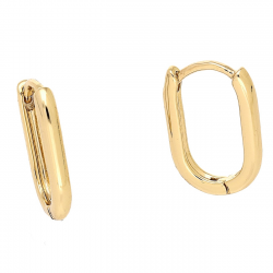 KOLCZYKI POZŁACANE 16/2 MM ZŁOTE ELEGANTKI XUPING 88458