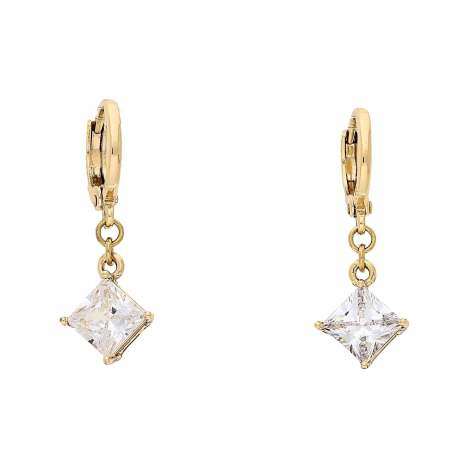 KOLCZYKI POZŁACANE 27/9 MM WISZĄCE RADIANTY XUPING 88475