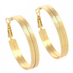 KOLCZYKI POZŁACANE 40/6 MM ZŁOTE KOŁA XUPING 88477