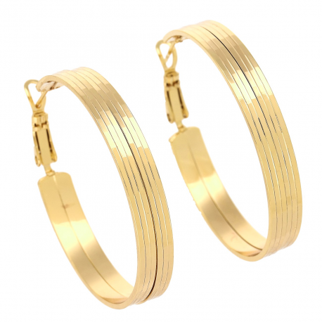 KOLCZYKI POZŁACANE 40/6 MM ZŁOTE KOŁA XUPING 88477