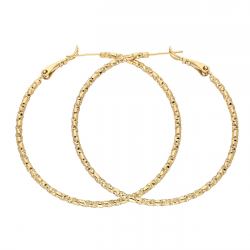 KOLCZYKI POZŁACANE 50/2 MM ZŁOTE KOŁA XUPING 88478