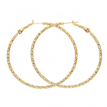 KOLCZYKI POZŁACANE 50/2 MM ZŁOTE KOŁA XUPING 88478