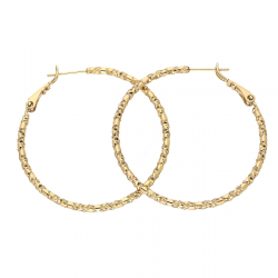 KOLCZYKI POZŁACANE 40/2 MM ZŁOTE KOŁA XUPING 88479