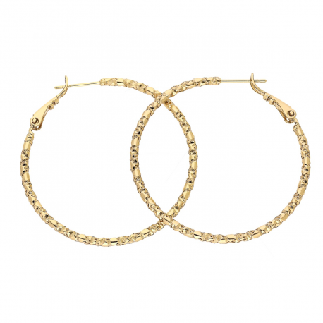 KOLCZYKI POZŁACANE 40/2 MM ZŁOTE KOŁA XUPING 88479