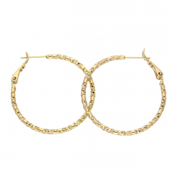 KOLCZYKI POZŁACANE 35/2 MM ZŁOTE KOŁA XUPING 88480