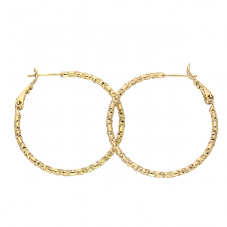 KOLCZYKI POZŁACANE 35/2 MM ZŁOTE KOŁA XUPING 88480