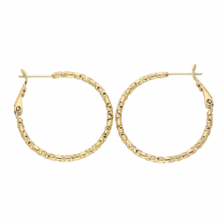 KOLCZYKI POZŁACANE 30/2 MM ZŁOTE KOŁA XUPING 88481