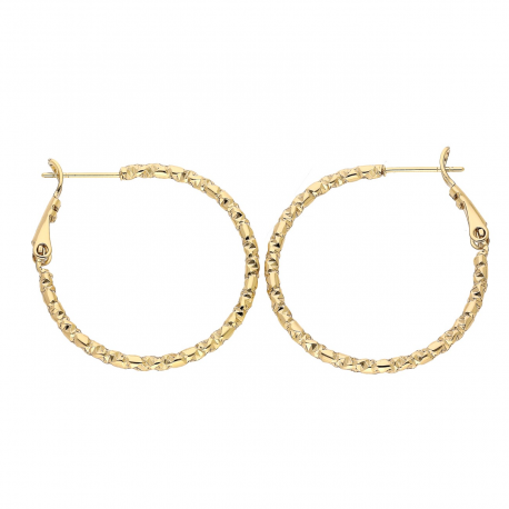 KOLCZYKI POZŁACANE 30/2 MM ZŁOTE KOŁA XUPING 88481