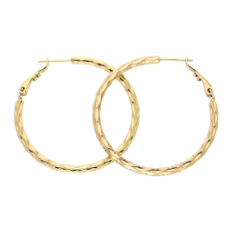 KOLCZYKI POZŁACANE 40/3 MM ZŁOTE KOŁA XUPING 88483