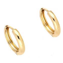 KOLCZYKI POZŁACANE 15/3 MM ZŁOTE KÓŁKA XUPING 88486