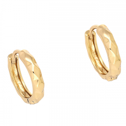 KOLCZYKI POZŁACANE 14/3 MM ZŁOTE KÓŁKA XUPING 88492