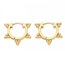 KOLCZYKI POZŁACANE 16/2,5 MM ZŁOTE KÓŁKA XUPING 88493