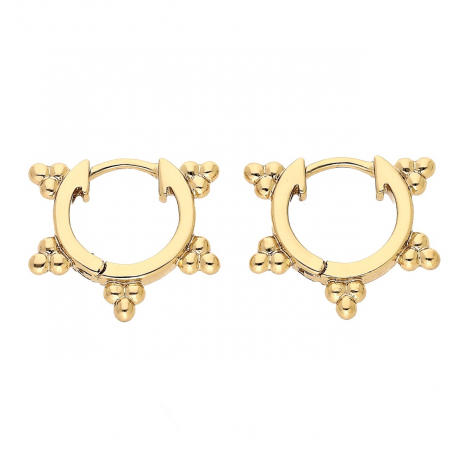 KOLCZYKI POZŁACANE 16/2,5 MM ZŁOTE KÓŁKA XUPING 88493