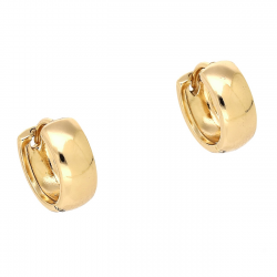 KOLCZYKI POZŁACANE 12/5 MM ZŁOTE KÓŁECZKA XUPING 88494