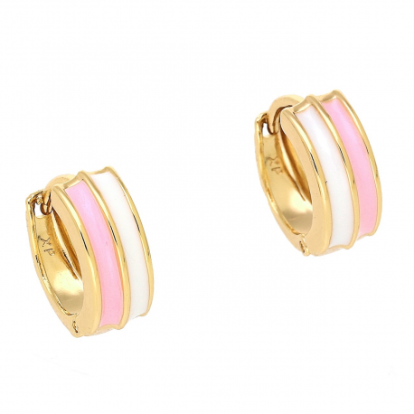 KOLCZYKI POZŁACANE 14/6 MM KÓŁKA EMALIA XUPING 88498