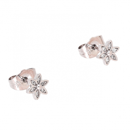 KOLCZYKI PLATYNOWANE 7 MM BRYLANTOWA MARGERYTKA XUPING 88503